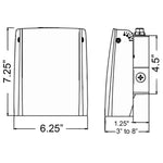 Black plastic wall pack led adjustable wall fixture with 2500 lumens 4000k 30w for outdoor adjustable led lighting