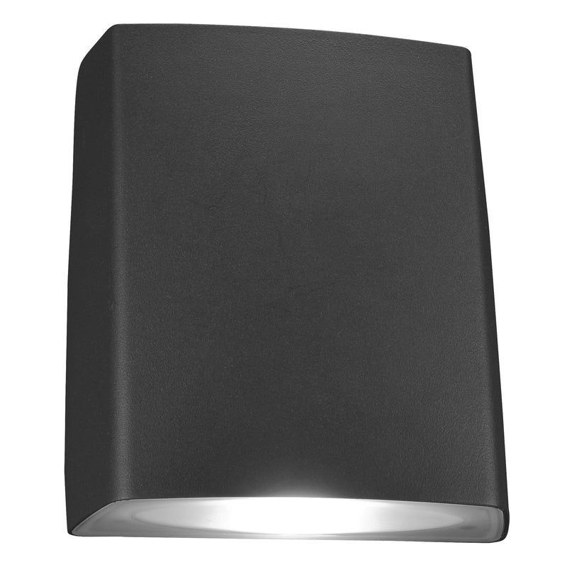 Black rectangular wall pack with matte finish featuring a sleek modern design in outdoor adjustable led lighting