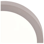 Curved architectural trim piece of an Outdoor LED Flush Mount on a white background