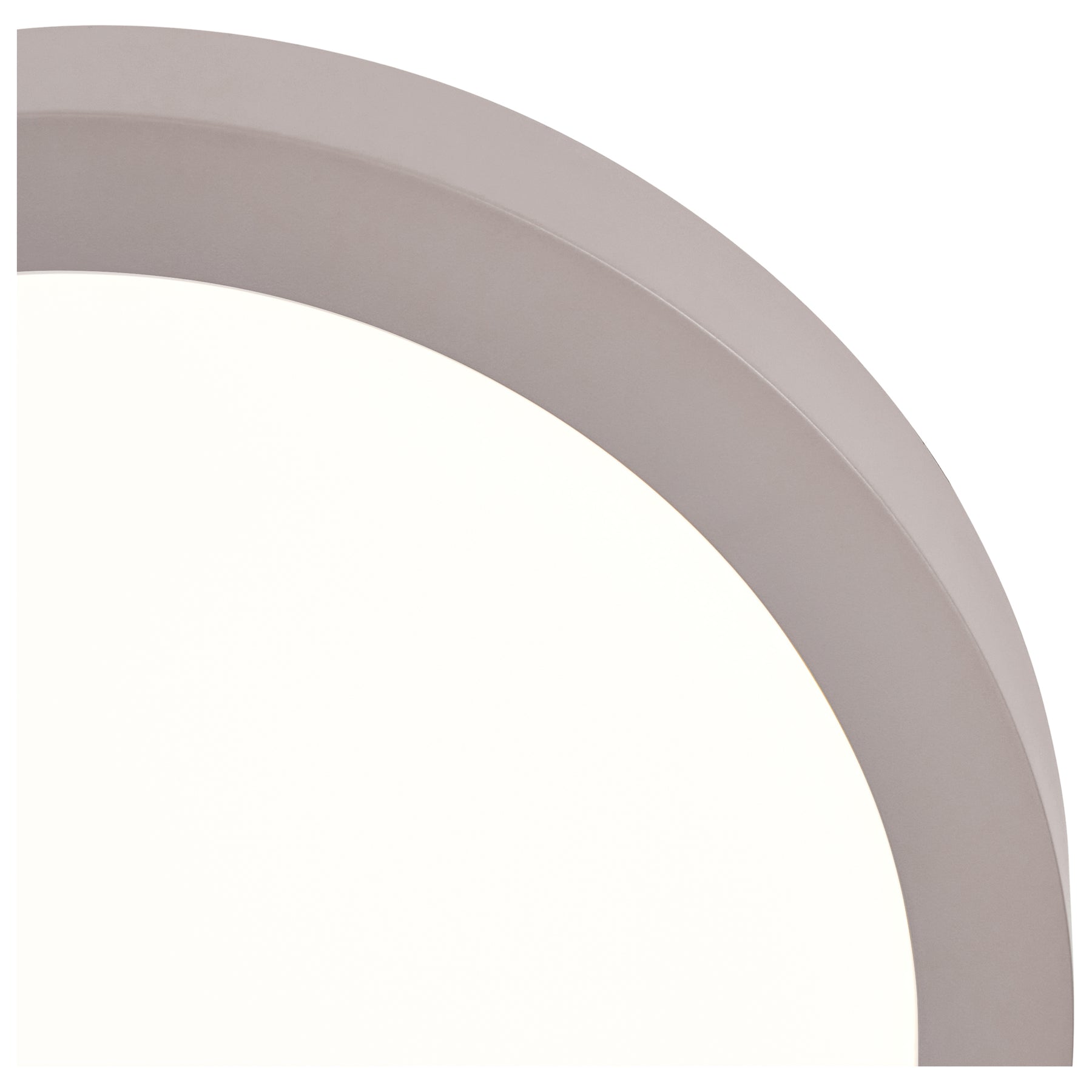 Curved architectural trim piece of an Outdoor LED Flush Mount on a white background
