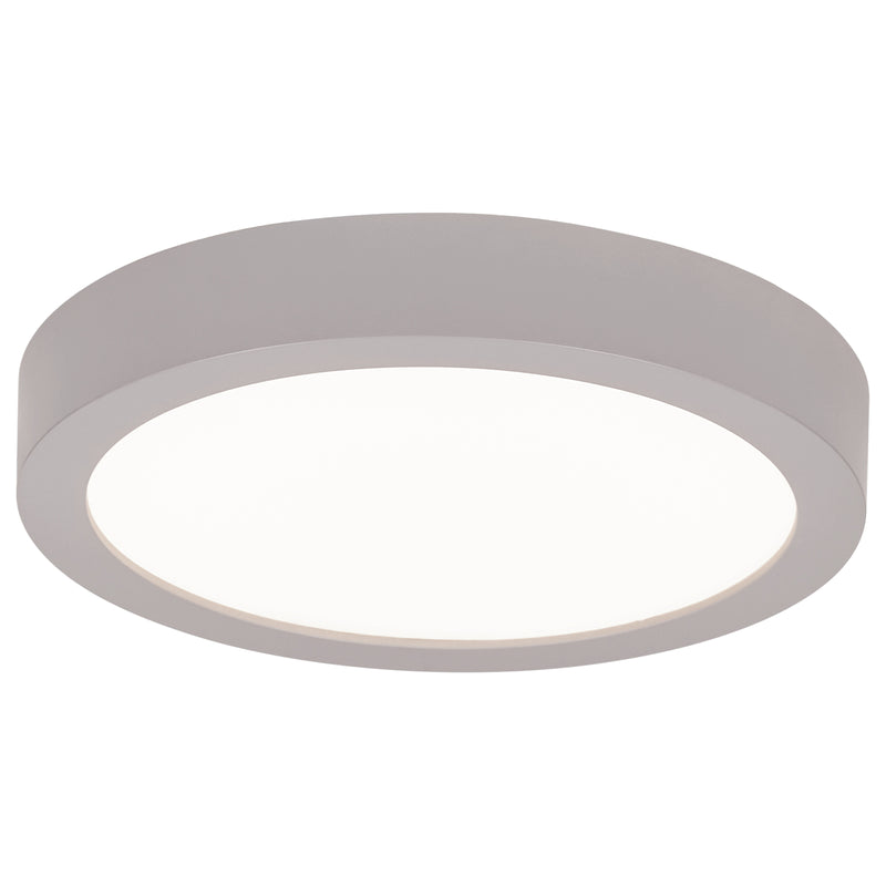 Round Outdoor LED Flush Mount light fixture on a white background