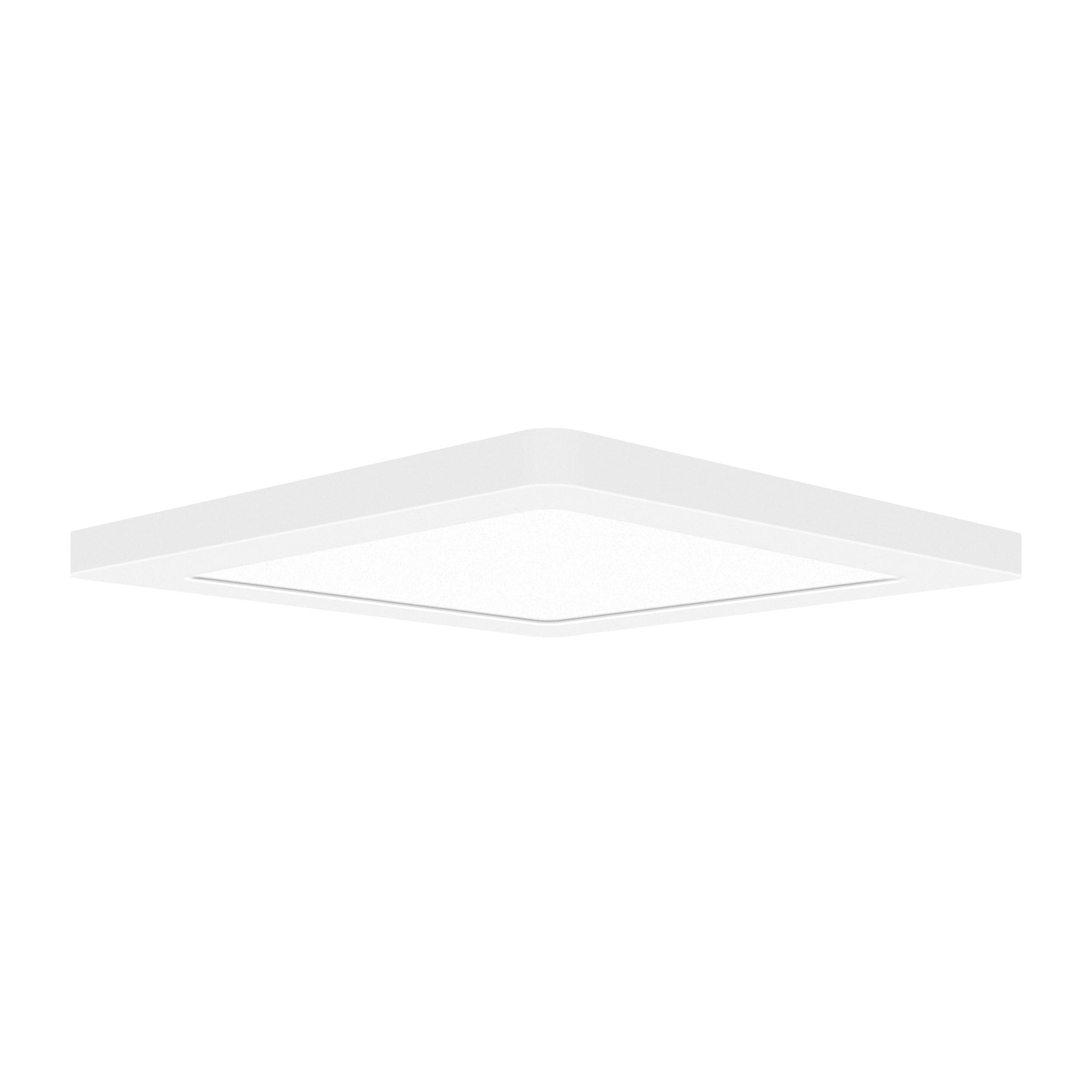 White square LED Flush Mount light fixture on a white background