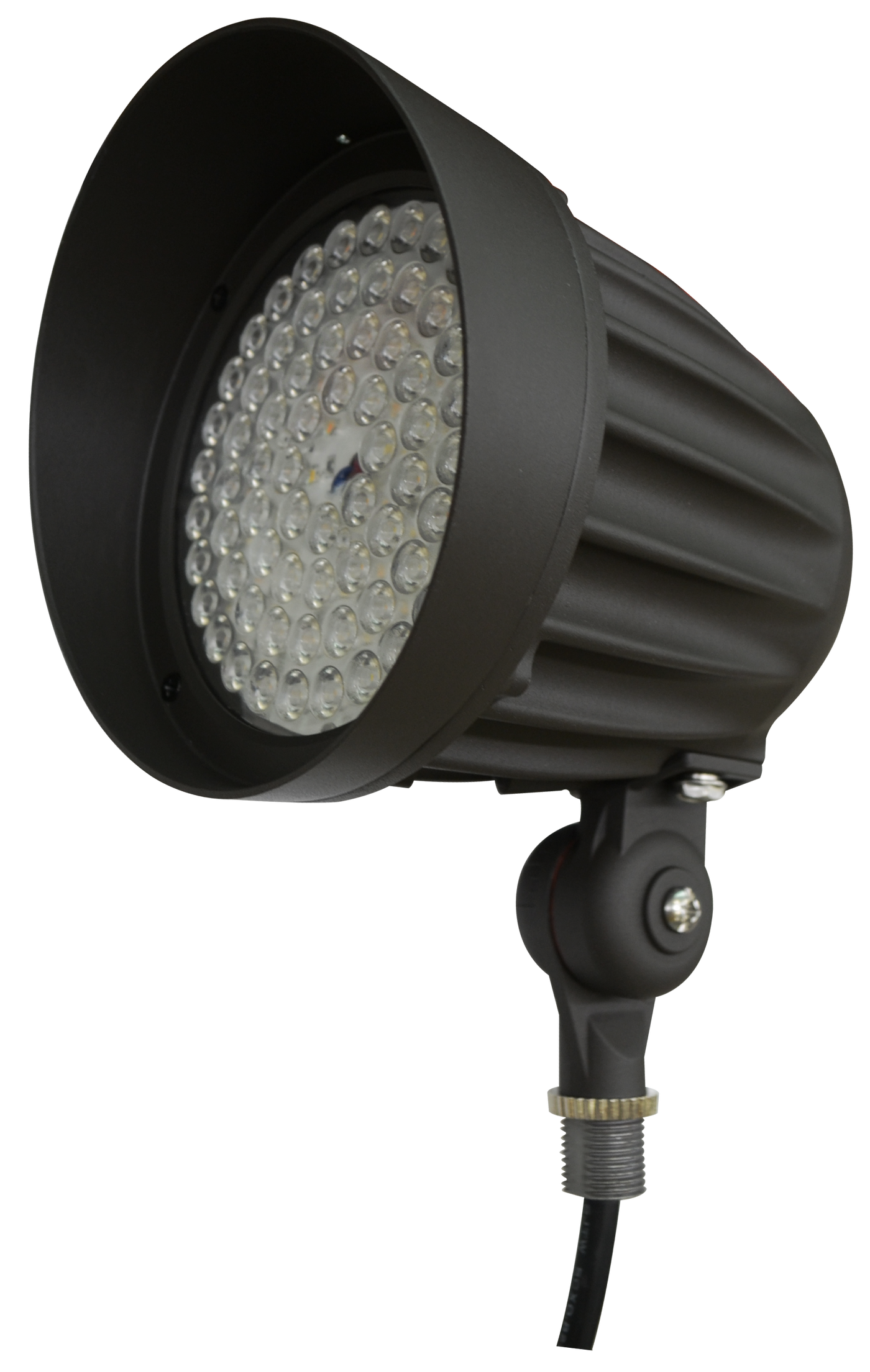 LED Bullet Flood Light, 3200 Lumen Max, Wattage and CCT Selectable, 25° and 45° Optic, Knuckle Mount, 120-277V, Bronze