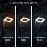 Contemporary Square Solar Post Light