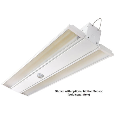 Foldable 4 Foot Linear High Bay, 59,400 Lumens, 360W/400W/440W Selectable, 5000K, 0-10V Dimmable, 120-277V, White Finish
