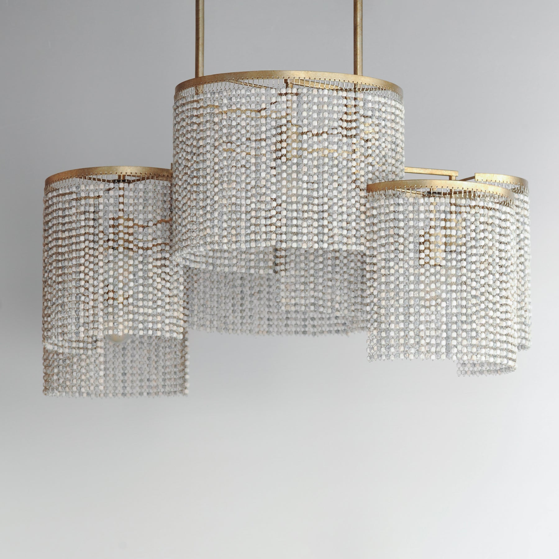 Fontaine 6-Light Linear Pendant, Golden Silver
