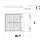 Large LED Area/Parking Lot Light, 33600 Lumen Max, Wattage and CCT Selectable, 120-277V, Bronze Finish
