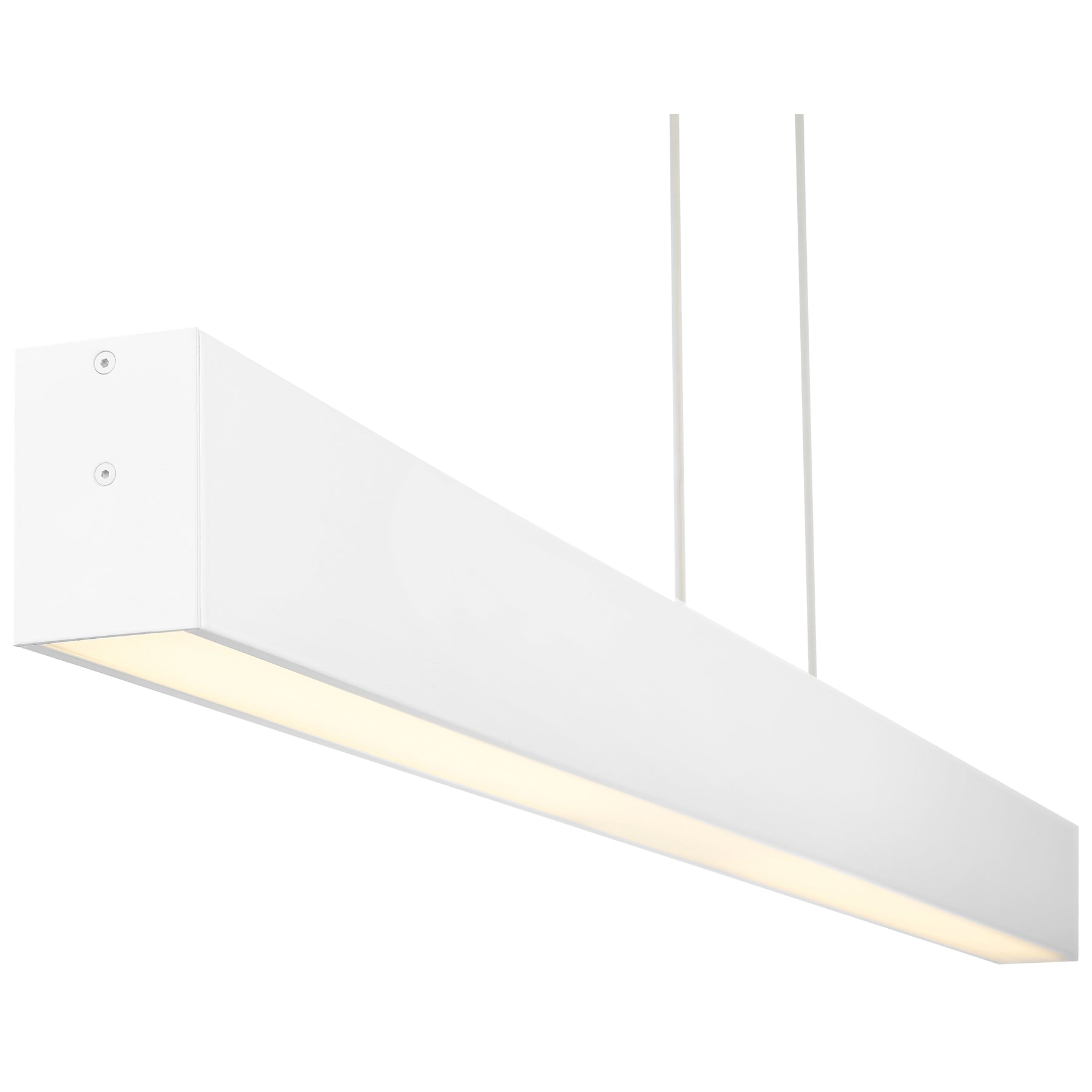 White pendant light fixture on a white background