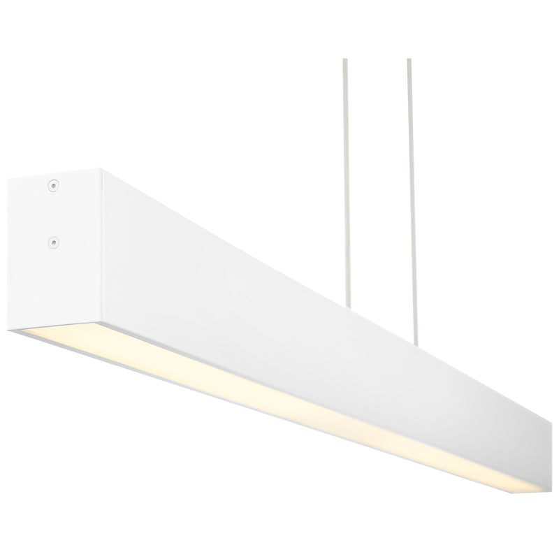 White pendant light fixture on a white background