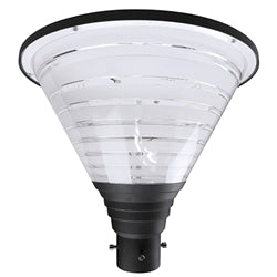 LED Hourglass Post Top Light, 60W, 8010 Lumens, 4000K or 5000K, 120-277V, Black Finish
