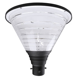 LED Hourglass Post Top Light, 60W, 8010 Lumens, 5000K, 120-277V, Black Finish