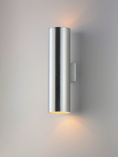 5" Cylinder Up/Down Light, 470 Lumens, 80 Watt, 120 Volts, Brushed Aluminum or Black Finish