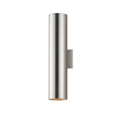 5" Cylinder Up/Down Light, 470 Lumens, 80 Watt, 120 Volts, Brushed Aluminum or Black Finish