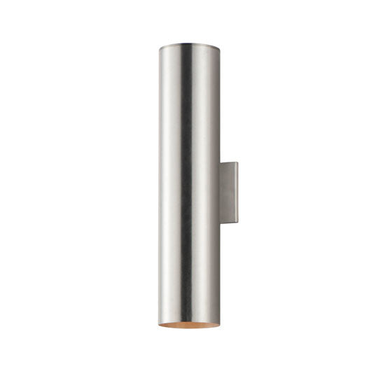 5" Cylinder Up/Down Light, 470 Lumens, 80 Watt, 120 Volts, Brushed Aluminum or Black Finish