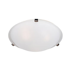 Malaga 2-Light Flush Mount, Frosted Glass, 120W, 120V, Oil Rubbed Bronze