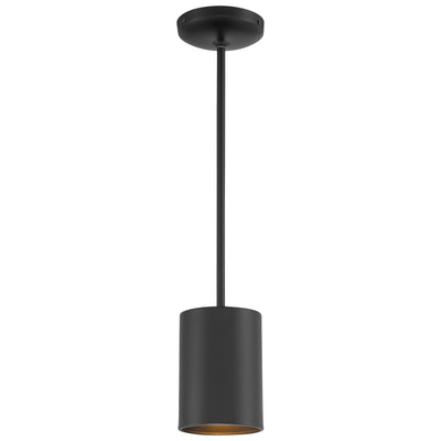 LED Pendant Cylinder Light, 60W, 120V, Matte Black, Pilson Collection