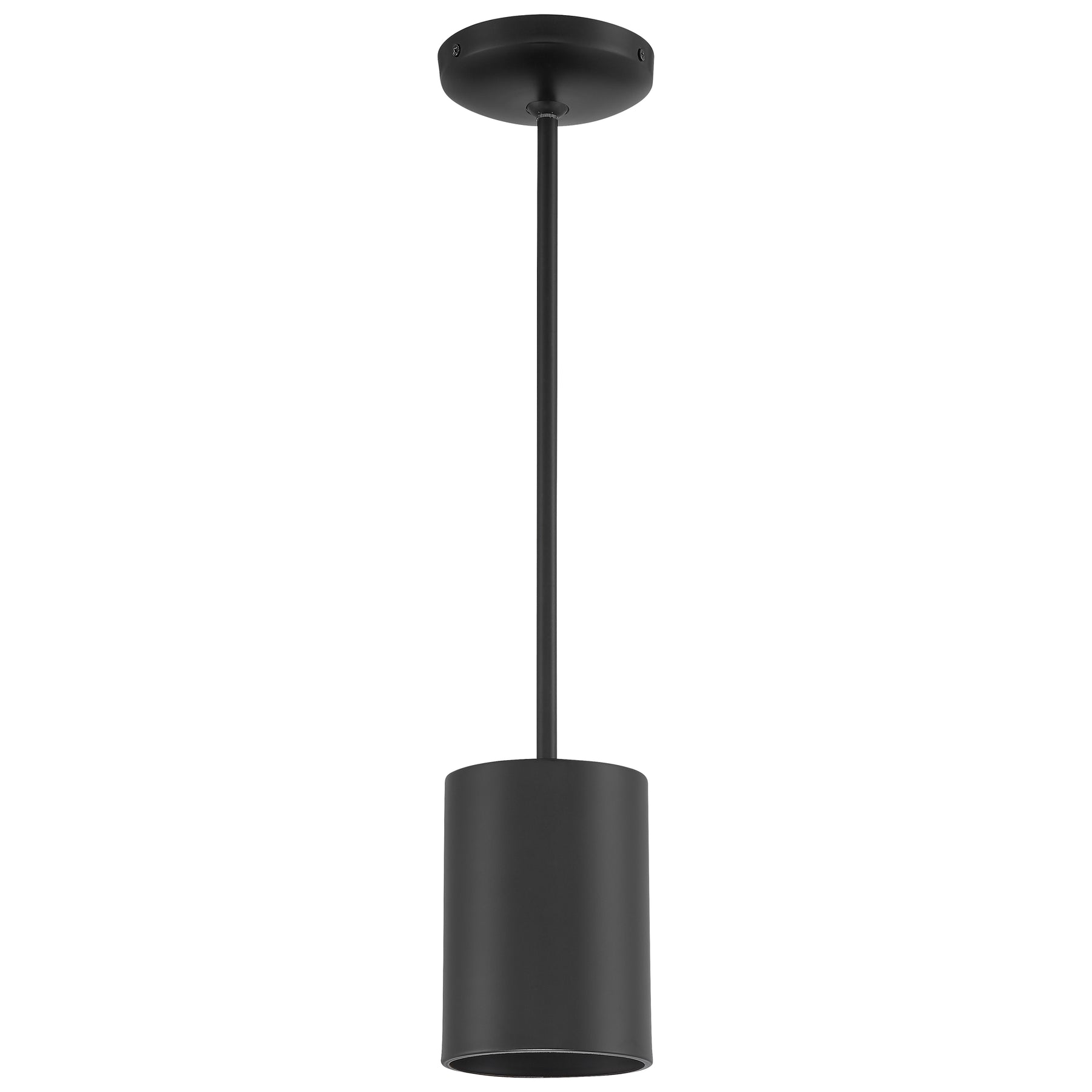 LED Pendant Cylinder Light, 60W, 120V, Matte Black, Pilson Collection