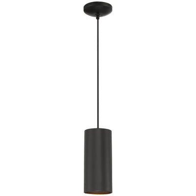 LED Pendant Light, 800 Lumens, 10W, 3000K, 120V,  Matte Black Finish, Pilson Collection