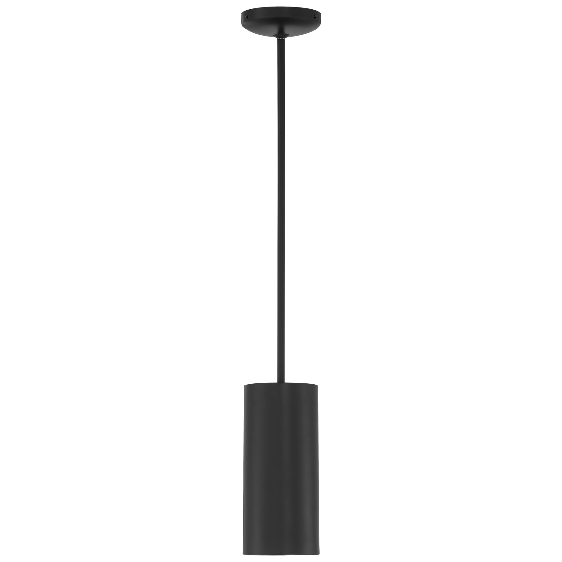 10.5" LED Cylinder Pendant Light, 800 Lumens, 10W, 3000K, 120V, Matte Black, Pilson Collection