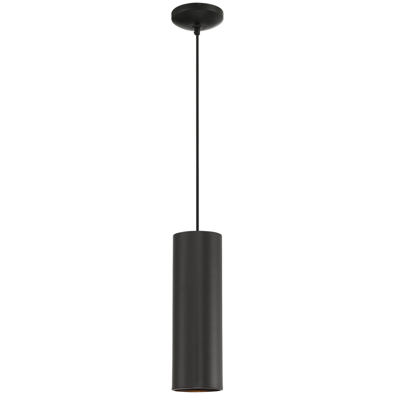 LED Pendant Light, 60W, Matte Black Finish, 120V, Pilson Collection