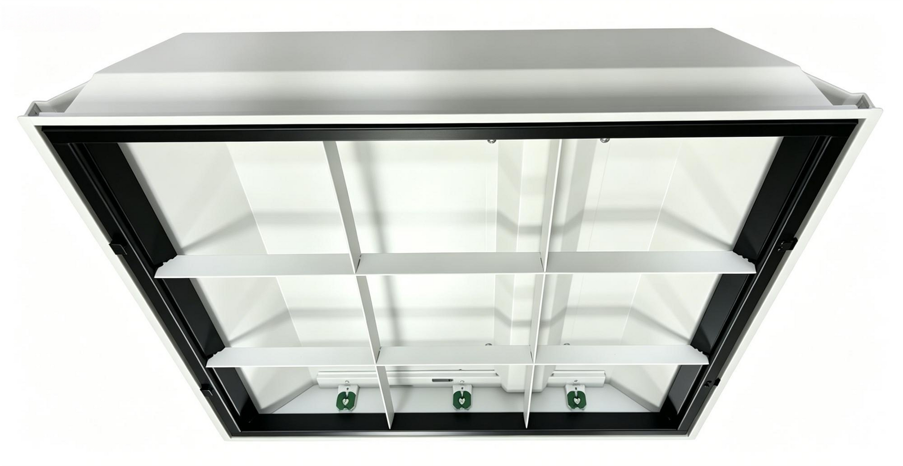 2X2 Foot LED Ready 9 Cell Parabolic Troffer, LED T8 Tube Ready (3 Lamps), Non-Shunted, Single/Double Ended, 120-277V