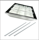 2X2 Foot LED Ready 9 Cell Parabolic Troffer, LED T8 Tube Ready (3 Lamps), Non-Shunted, Single/Double Ended, 120-277V