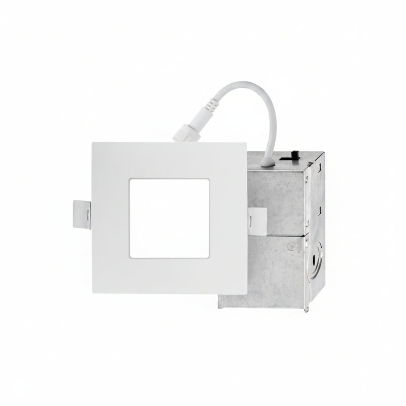 White electronic device with a cable on a white background