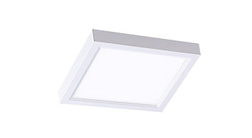6PK 5" LED Square Surface Mini Panel, 10W, CCT Selectable, 120V, Black or White