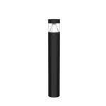 Commercial LED Bollard Light - 3360LM Max, CCT & Wattage Selectable, Flat Top Cone Reflector, Modular, 6-8" Retrofit Base, Black or Bronze