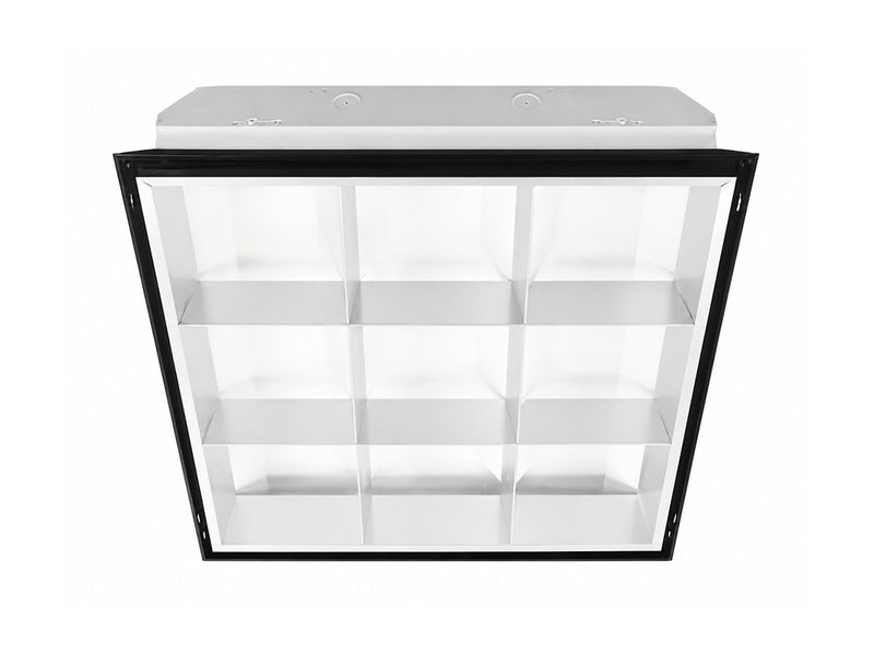 2X2 Foot LED 9 Cell Parabolic Troffer, LED T8 Tube Ready (2 Lamps), 120-277V