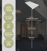 2 x 4 Foot Concord G5 LED Center Basket Troffer, 5600 Lumens, Wattage and CCT Selectable, Dimmable, 120-277V