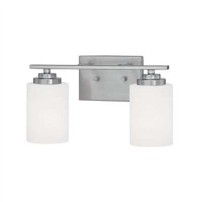Millennium Lighting, 2 Light, Vanity Light, Durham Collection, Available in Satin Nickel or Matte Black Finishes
