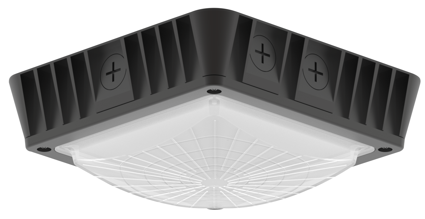 LED Mini Canopy Light, 5490 Lumen Max, Wattage and CCT Selectable, 120-277V, Bronze