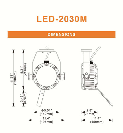 LED Dock Light, 3400 Lumens, 28W, 5700K, 120-277V
