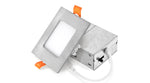 6PK 3" LED Recessed Mini Panel Square, 6W, CCT Selectable, 120V, Black, Nickel, or White
