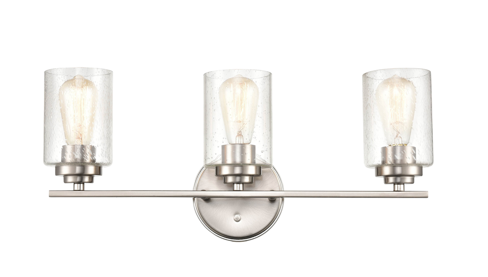 Millennium Lighting, 3 Light, Vanity Light, Available in Satin Nickel, Chrome and Matte Black Finishes