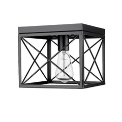 Millennium Lighting, 1 Light Flush Mount Ceiling Light, Matte Black Finish