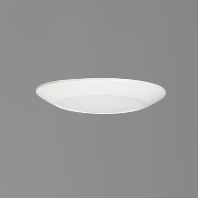 6.25" LED Flush Mount, 1350 Lumens, 12W, 2700K CCT, 120V, White Finish