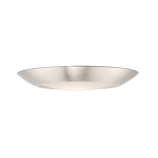 7.5" LED Flush Mount, 1350 Lumens, 15W, 3000K CCT, 120V, Satin Nickle Finish