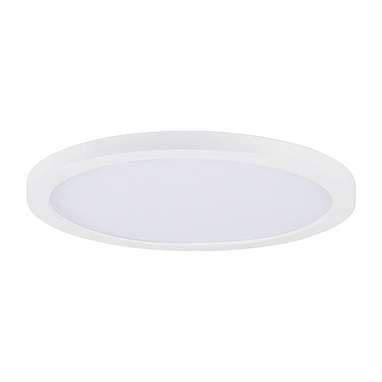 7" LED Flush Mount, 1050 Lumens, 16W, 3000K CCT, 120V, Black, White, or Satin Nickle Finish