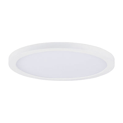 7" LED Flush Mount, 1050 Lumens, 16W, 3000K CCT, 120V, Black, White, or Satin Nickle Finish