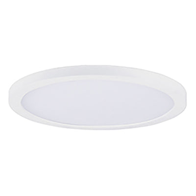 9" LED Flush Mount, 1200 Lumens, 18W, 3000K CCT, 120V, Black, White, or Satin Nickle Finish