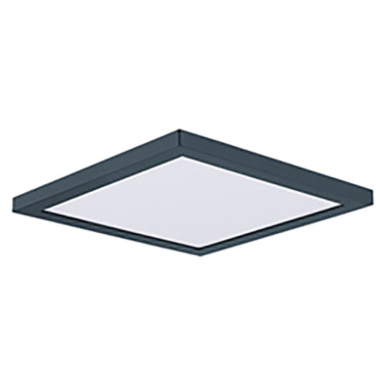 8.5" LED Square Flush Mount, 1260 Lumens, 18W, 3000K CCT, 120V, Black, White, or Satin Nickel Finish