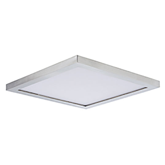 8.5" LED Square Flush Mount, 1260 Lumens, 18W, 3000K CCT, 120V, Black, White, or Satin Nickel Finish