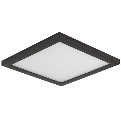 5" LED Square Wafer Surface Mount, 800 Lumens, 10W, 3000K CCT, 120V, Black, White, Bronze, or Satin Nickle Finish