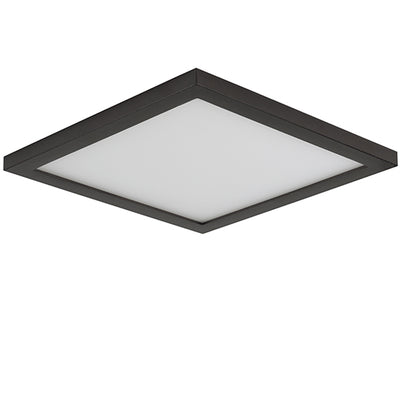 9" LED Square Wafer Surface Mount, 2,250 Lumens, 20W, 3000K CCT, 120-277V, Black, White, Bronze, or Satin Nickle Finish