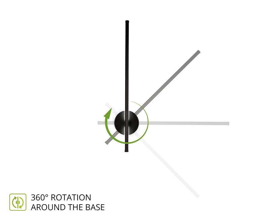 24" LED Wall Sconce, 8W, CCT Selectable, 120-277V, Matte Black