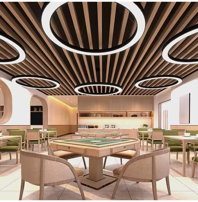 36" LED Round Direct/Indirect Pendant Light, 8000 Lumen Max, Wattage and CCT Selectable, 120-277V, White or Black Finish