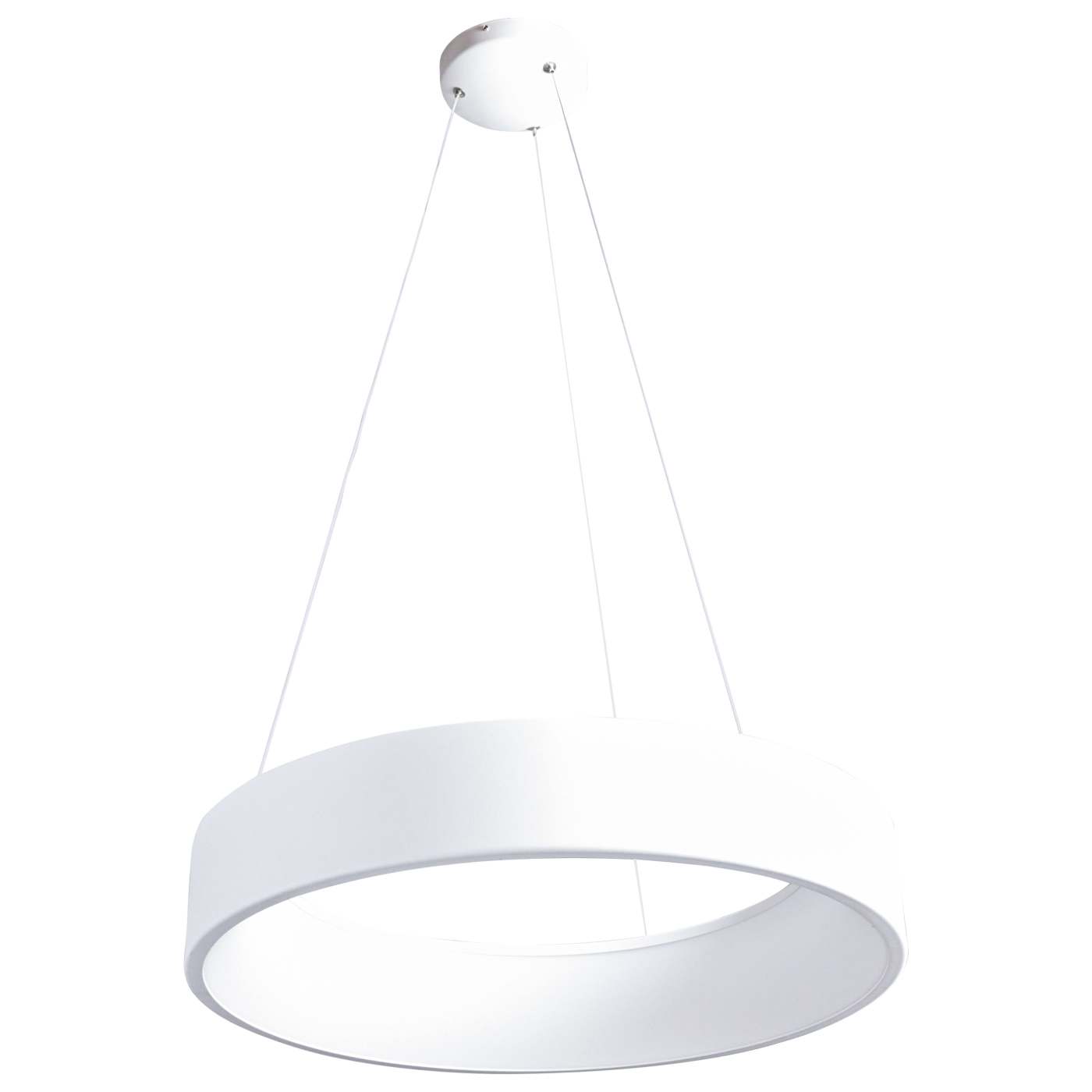 White pendant light on a white background