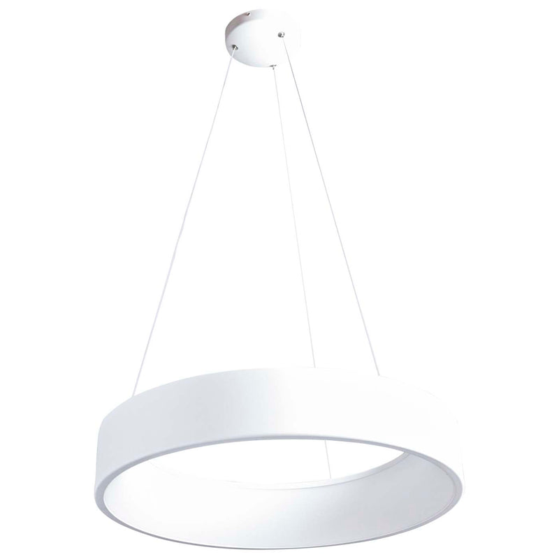 White pendant light on a white background